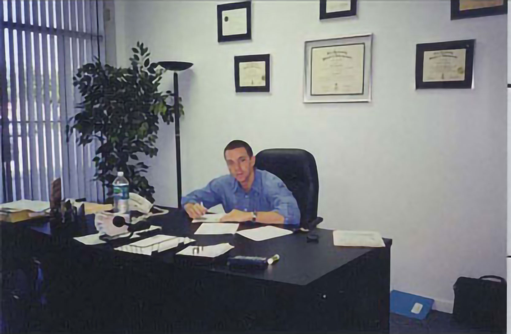 Michael Scholz at his desk